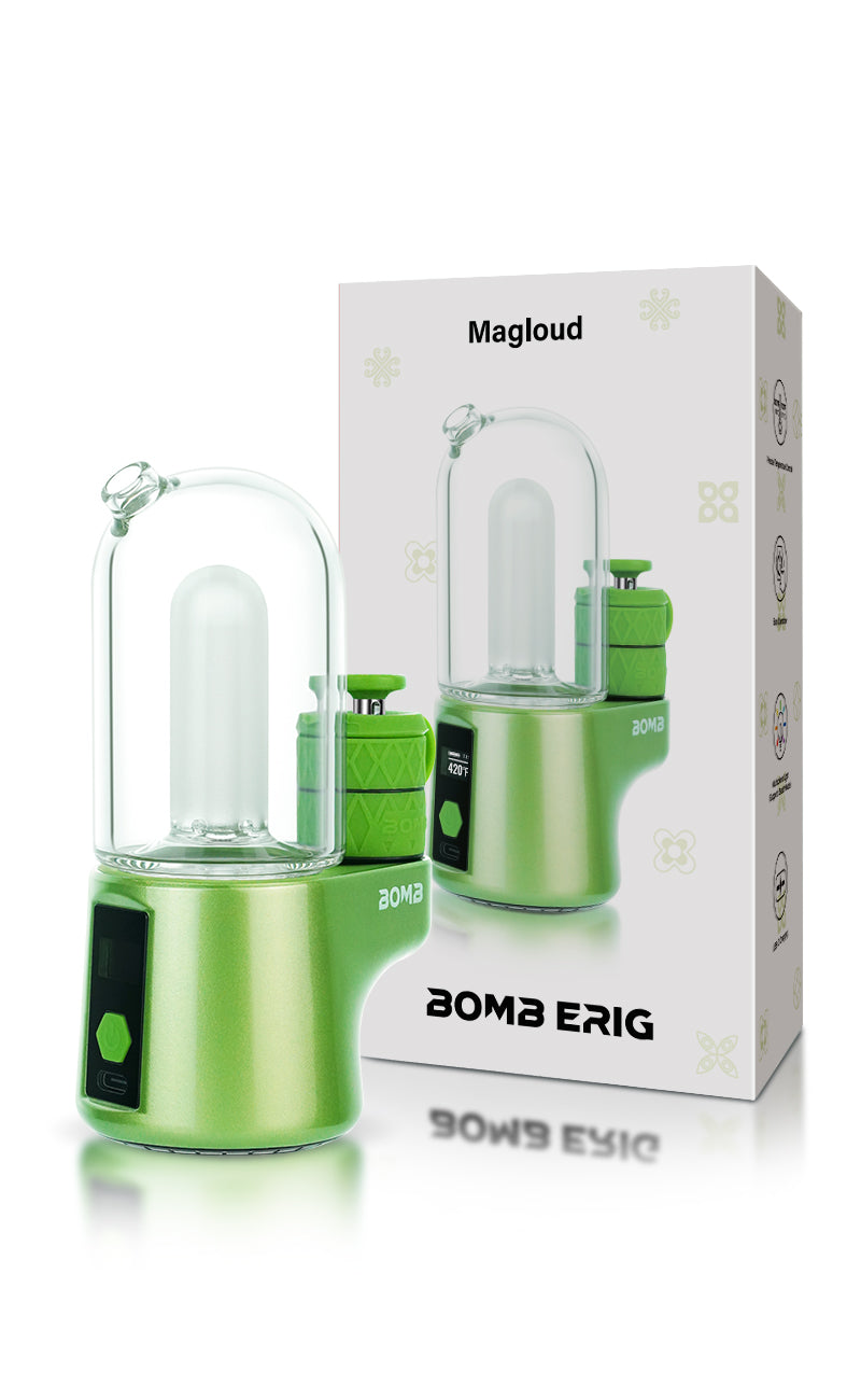 BOMB ERIG Magloud-Portable Electric Dab Rig - Lime BOMB