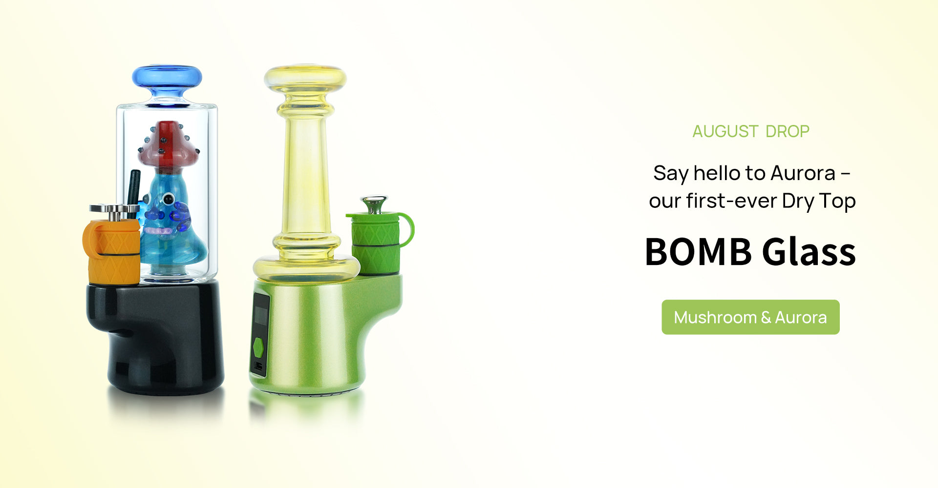 pc BOMB ERIG GLASS MUSHROOM AURORA dry top 