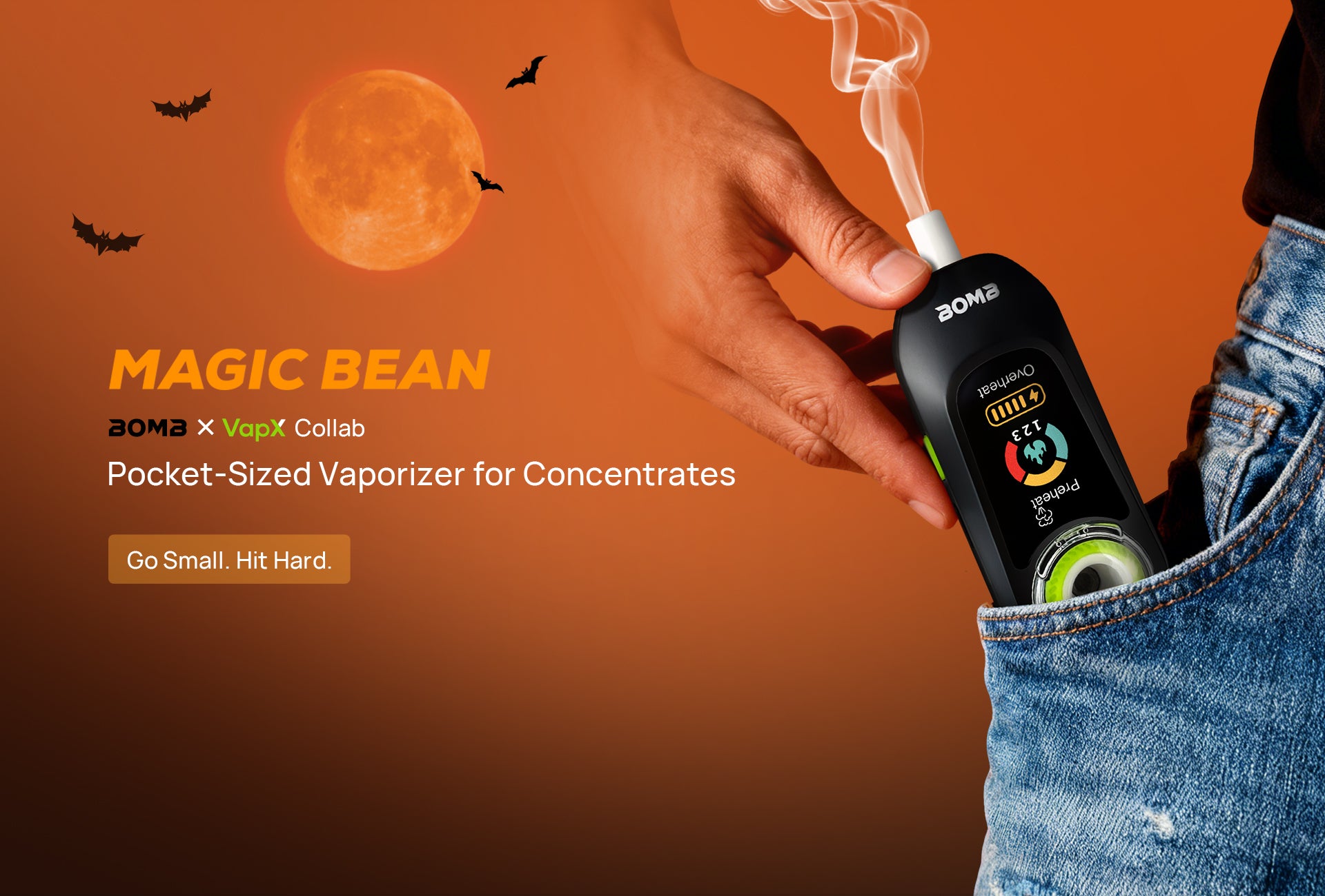 BOMB ERIG Vpax mobile vaporizer magic bean